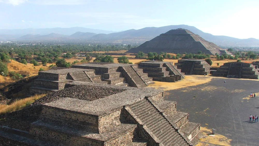 Hazy morning light over the Pyramid of the Sun before the crowds arrive on a Teotihuacan pyramids tour